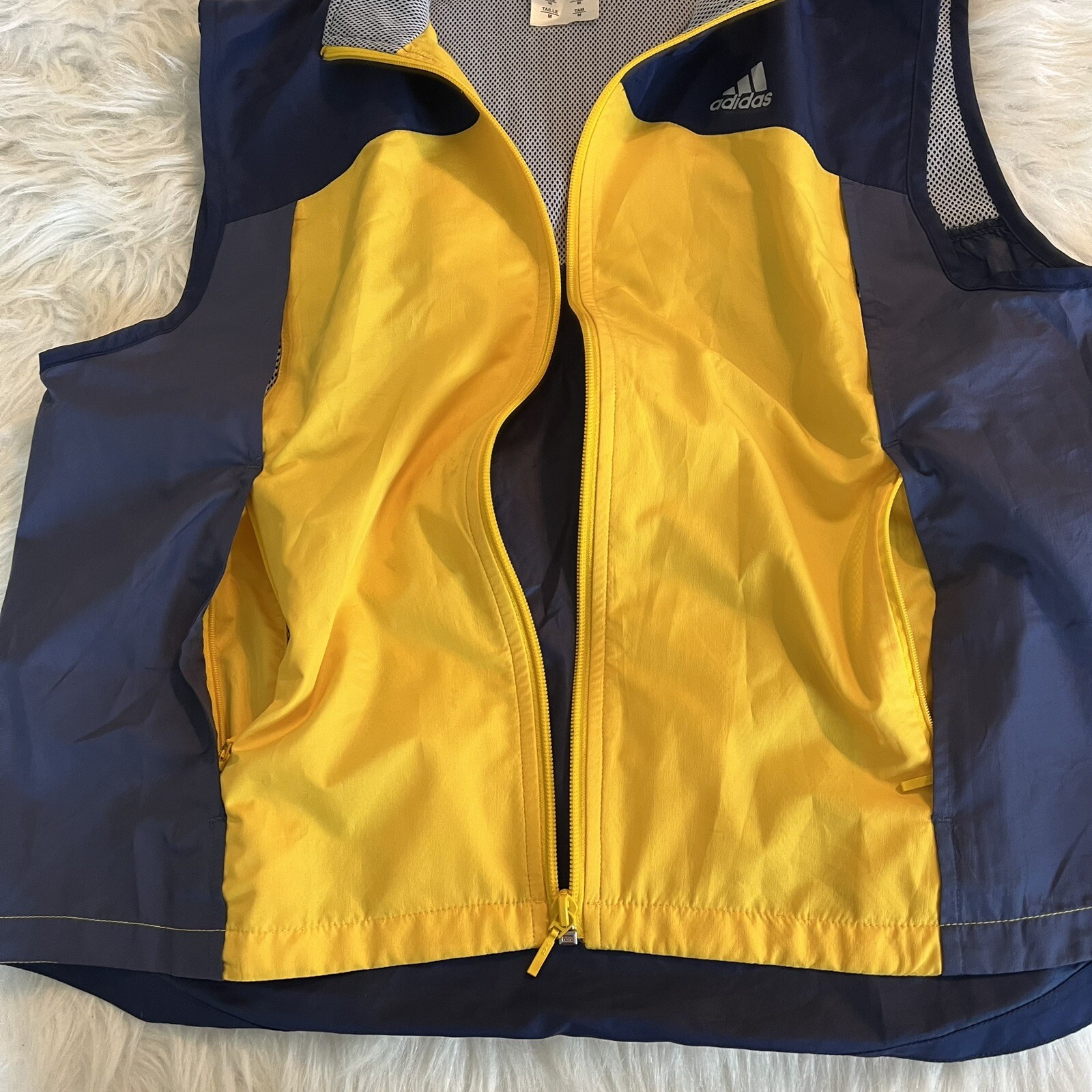 Adidas Windbreaker Vest Windshirt Jacket Full Zip Pockets Vented Boys Medium thumbnail 4