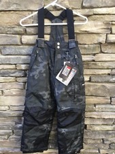 WEATHERPROOF 32 DEGREES Zip off Snowboarding Suspender Pant Dark Camo XS 5/6 NWT