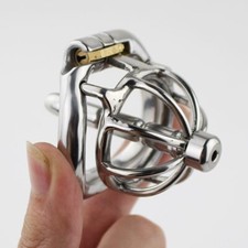 Stainless Steel Stealth Lock Male Chastity Device Cage Peni Lock Chastity Belt