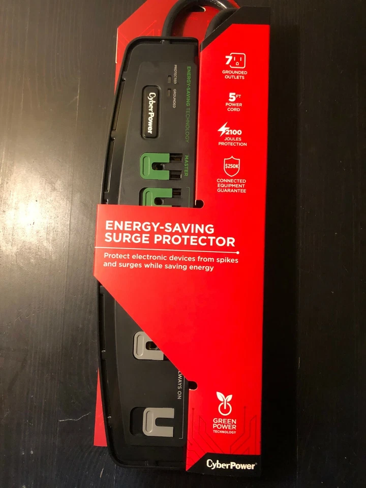 CyberPower P705G Energy Saving Surge Protector - 2100 J - 125 V New In Packaging - Image 2 of 3
