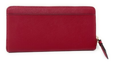 Kate Spade Auth ROSSO Cameron Large CONTINENTAL Leather Wallet