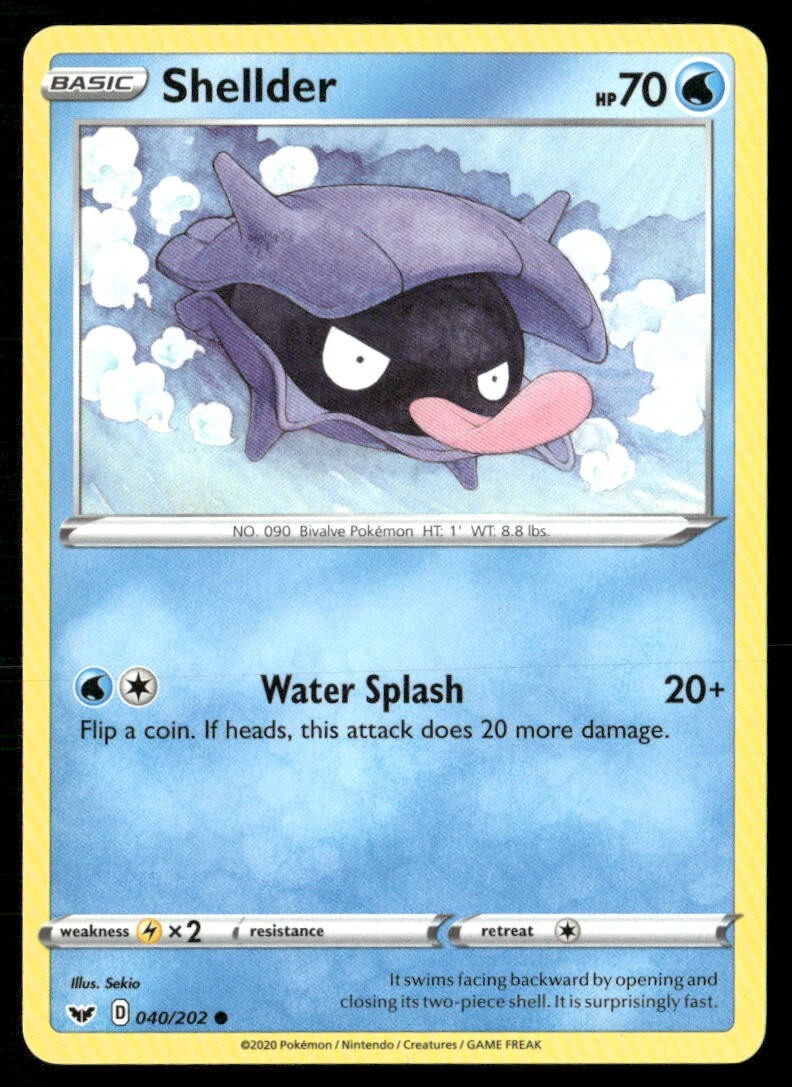 2020 Sword & Shield Set Pokemon Card 040  Shellder