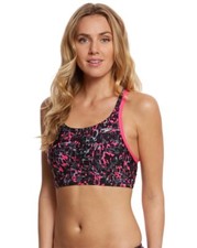 Speedo Women's Endurance Lite Print Power Pink Elite Swim Top 8