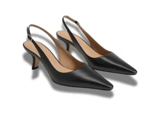 Sam Edelman Bianka Slingback Black Nappa Leather Pump Women's sizes 6-11/ NEW!!