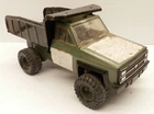 Vintage Tonka Army Olive Green & Black Dump Truck 1990's Pressed Steel G.I. Joe