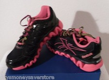 NIB Reebok Ziglite Rush Girls Athletic Running Shoes 6 Black/Coral MSRP 80