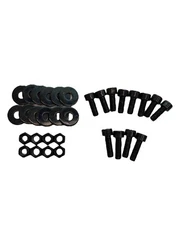 Sparco Racing Seat Hardware Kit Side Mount Black Zinc (Bolts, Nuts & Washers)