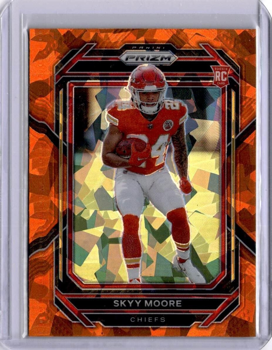 2022 Panini Prizm Skyy Moore RC Orange Ice Prizm #331 Kansas City Chiefs