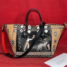 Christian Louboutin Greekaba Tote Trapeze Umhängetasche Leder Braun/Schwarz