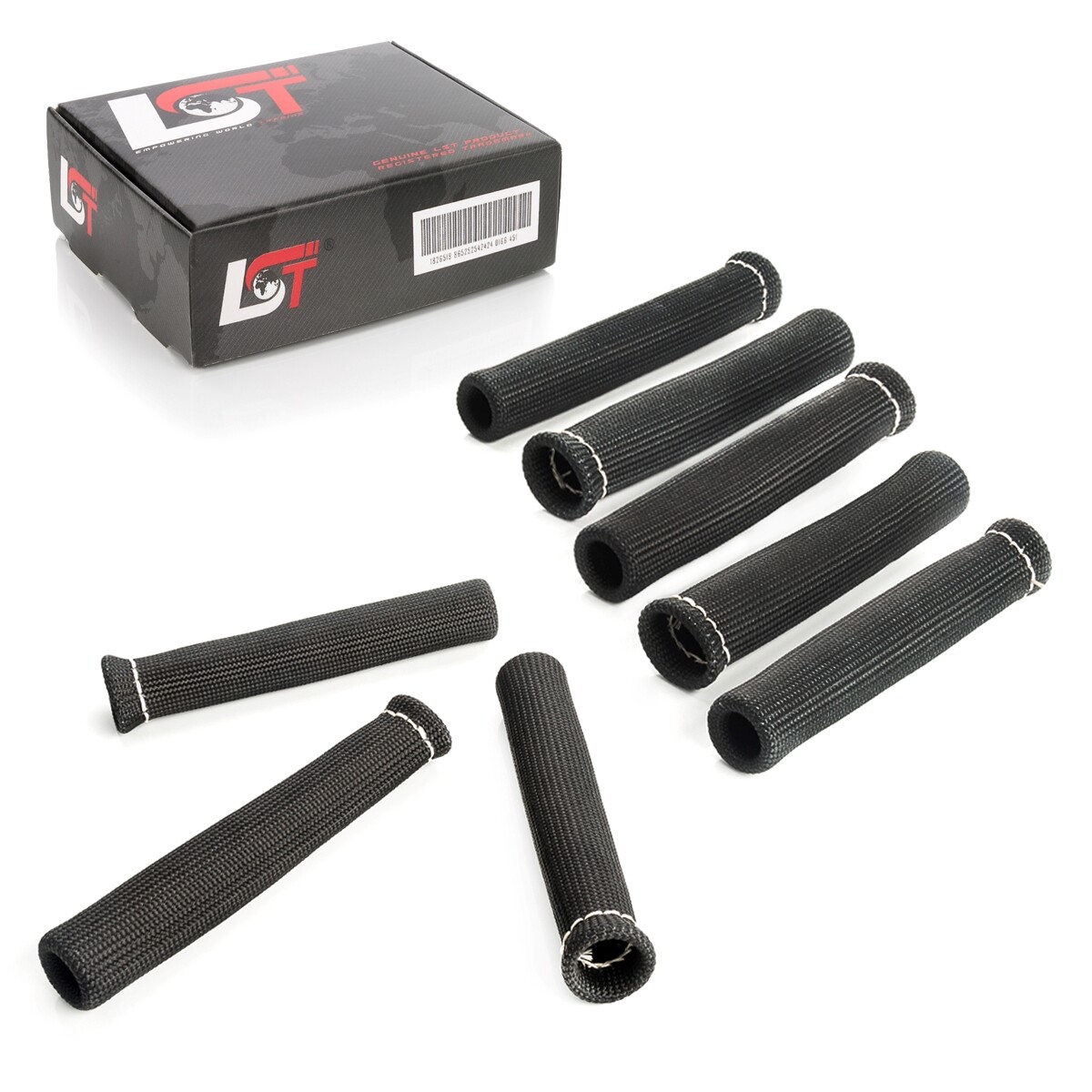 8X Fiber Glass Heat Protection Plug Protection Spark Plug Black For DAIHATSU