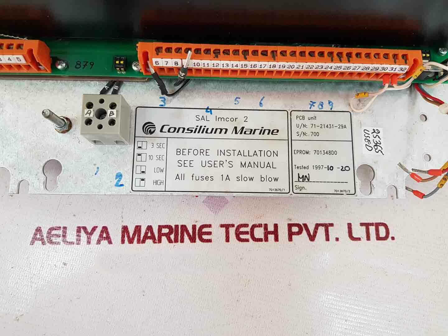 Consilium marine sal imcor 2 electronic unit