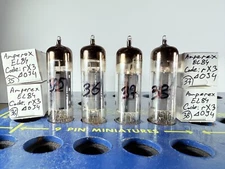Closely Matched Quad Amperex EL84 6BQ5 Code rX3 Delta 0J4 Tested Like NOS Tube