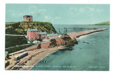 Ireland Co. Dublin Howth Damen Badeplatz & Pier FF & Co Postkarte ca. 1900
