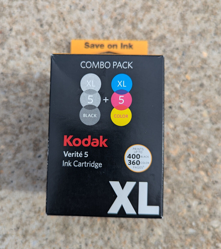 Kodak Verite 5 XL Kombipack Tintenpatrone Schwarz & Farben XL versiegelt BRANDNEU