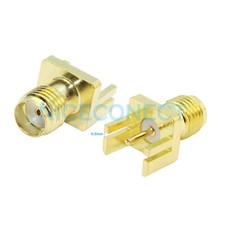 10x SMA Female Jack End Launch Wide Flange RF Connector 0.0315'' 0.8mm PCB New