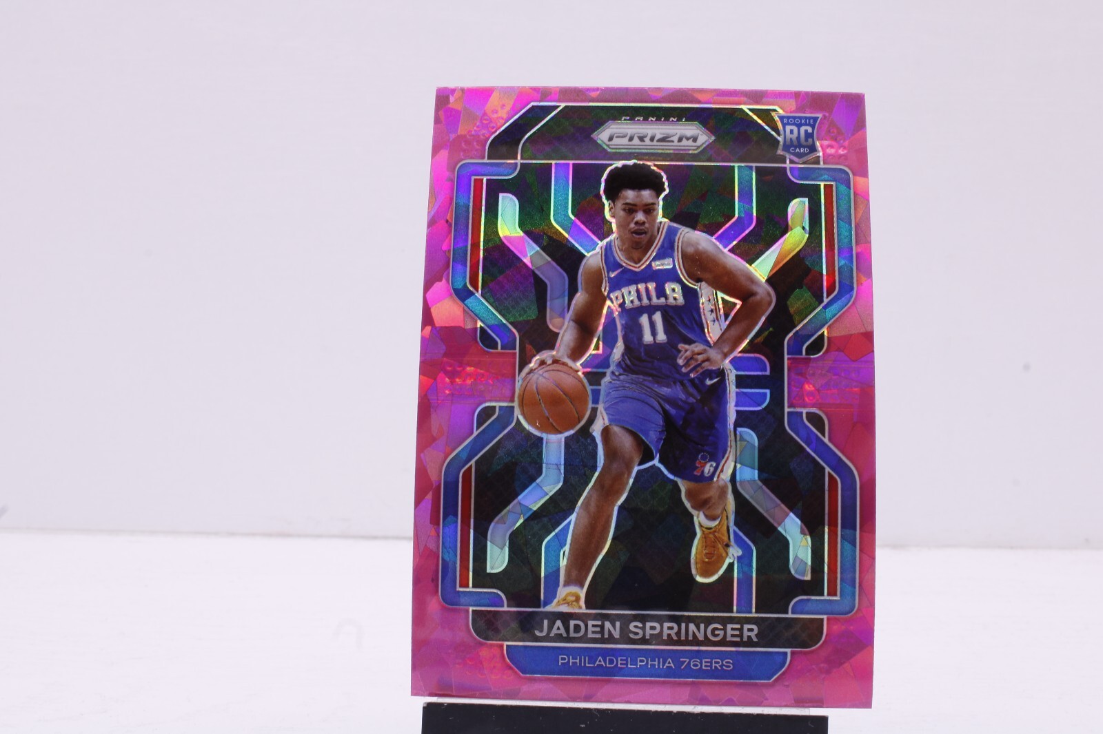 2021-22 NBA PANINI PRIZM JADEN SPRINGER RC PINK CRACKED ICE # 317