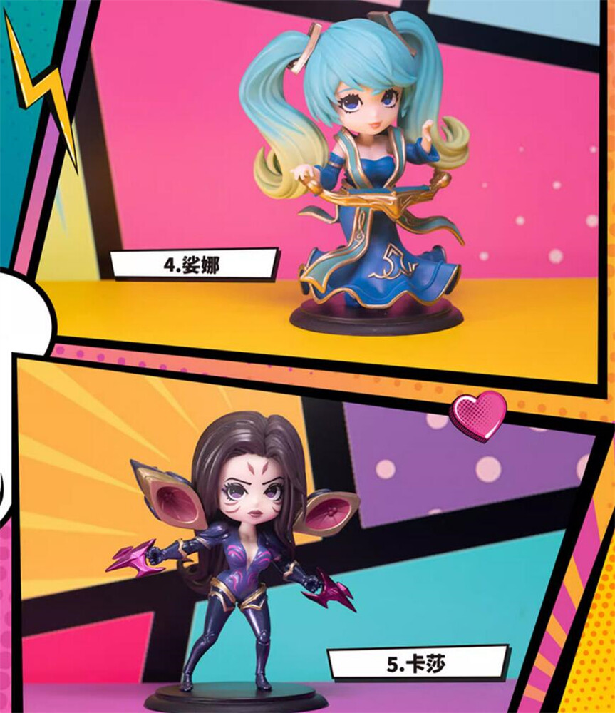 League of Legends GALS POP Q Version 6 Packs Models In Box New In