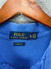 Ralph Lauren Polo Shirt Mens XL Classic Blue Pique Red Pony Logo Short Sleeve