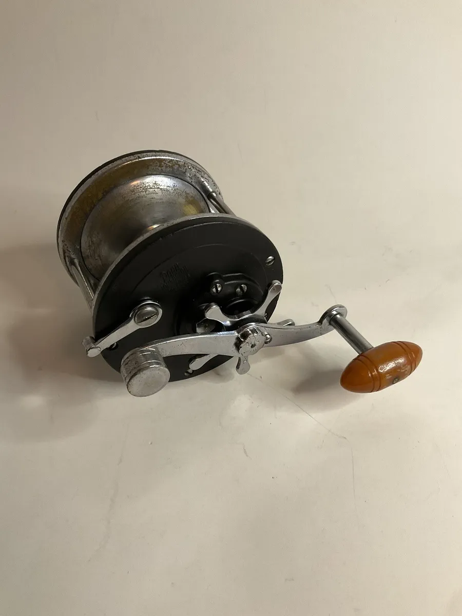VINTAGE PENN LONG BEACH No. 66 FISHING REEL. SERVICED WORKING. MADE IN USA