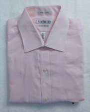 Van Heusen Pale Pink Stripe Regular Fit Long Sleeve Dress Shirt - 15 - 34-35