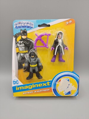 DC Super Friends Imaginext Batman & Huntress 2'' Figure Set Factory Sealed
