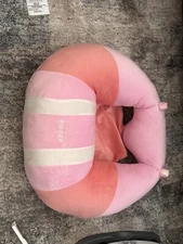 Hugaboo Infant Baby Sitting Support Chair Floor Seat Pink Chevron