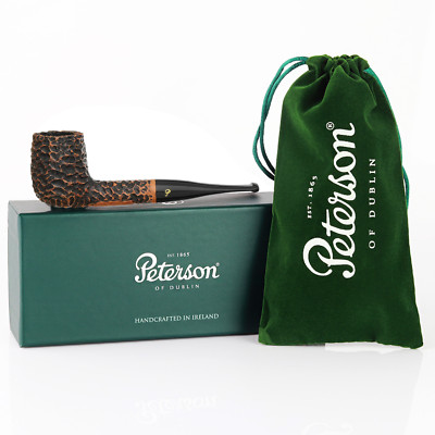 Peterson Pipes Aran Rusticated X105 Billiard Tobacco Pipe, 3mm Fishtail NEW