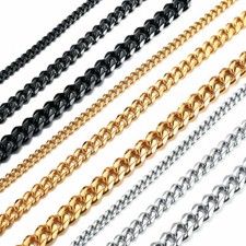 Stainless Steel Women Men Necklace Chain Link Choker Birthday Day Gift 18/20/22"