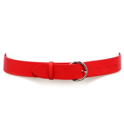 7040AB women's belt MARELLA red vintage effect eco leather belt women