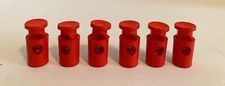 Lot 6 Single Hole Maxi Cord Lock Red