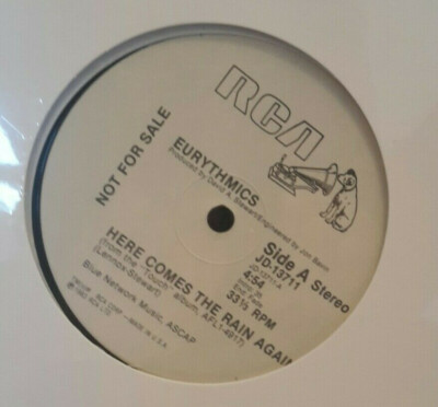 Eurythmics PROMO - here comes the rain again 12''/ RCA US Press 1983/ top