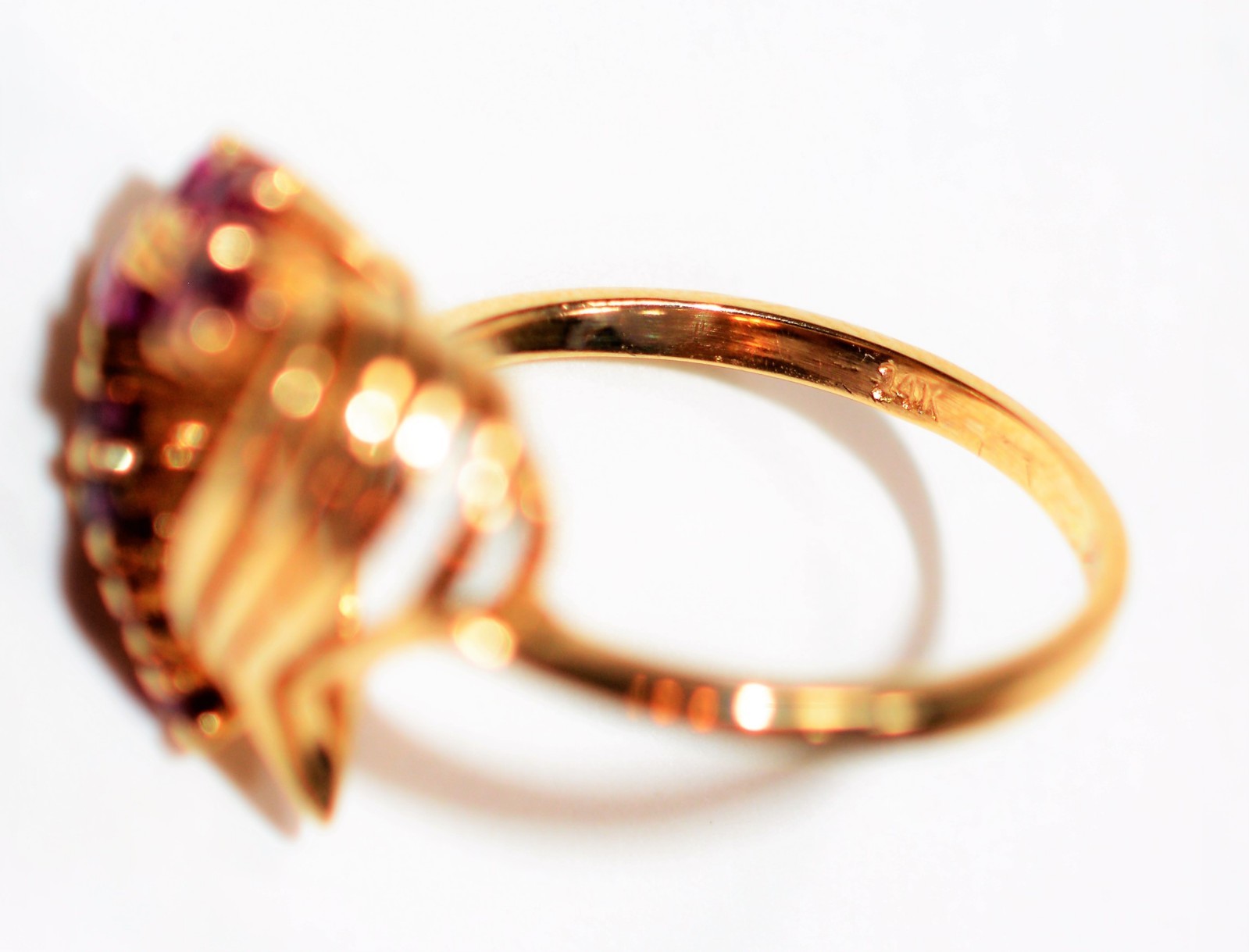 Natural Ruby Ring 14K Solid Gold .48tcw Gemstone … - image 6