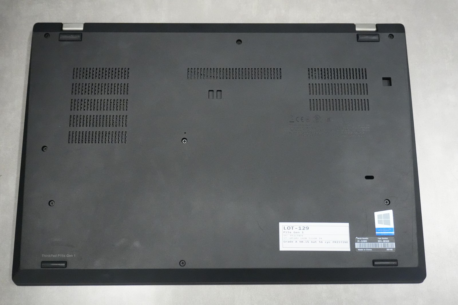 Lenovo ThinkPad P15s Gen 1, 15.6-Inch Laptop, with Intel Core i7-10510U 10th Gen., 512 GB SSD (Solid State Drive), Windows 11 Pro