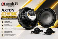 Axton ATS-HY160C Plug & Play 2-Way Component Speakers for Hyundai i30 2017