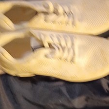 Men  s White Low Top Lace-Up Athletic Sneakers Solid Casual Activewear