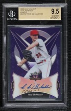 2019 Leaf Valiant Purple Prismatic 10/20 Reid Schaller BGS 9.5 GEM MINT Auto q4j