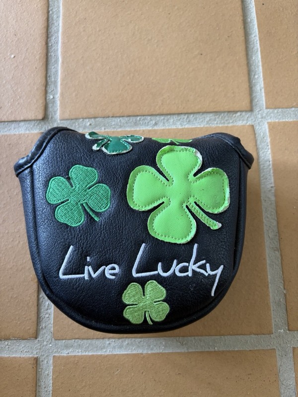 Live Lucky Brand Mallet Putter Cover With Shamrock Design
