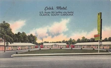 # K2184      OLANTA, S.C.    POSTCARD, COTE'S  MOTEL