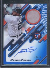 2025 Topps Pristine PRINCE FIELDER #PPAR-PF Pieces Relic Patch Auto Blue /75