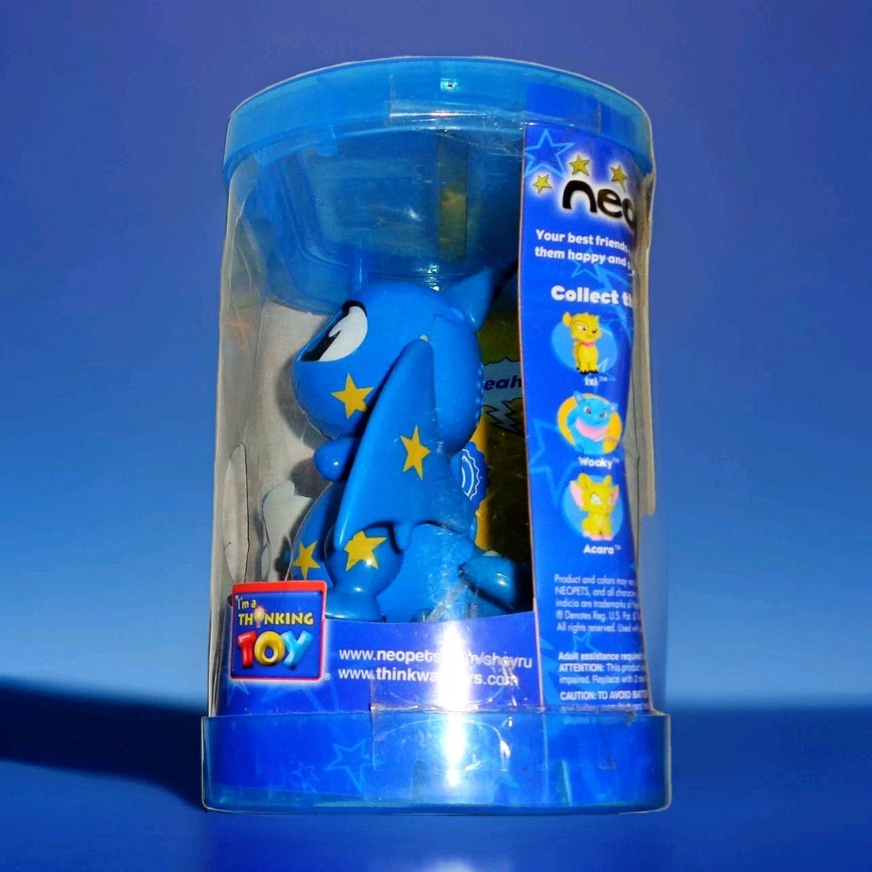 De colección 2004 NeoPets Shoyru Voz Activada Mascota Dragón Azul Nueva Batería Muerta "Leer" Foto 4 de 4