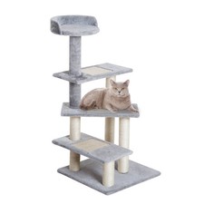 40" Revolving Stair Cat Tree Scratcher Climbing Activity Tower with Play Center