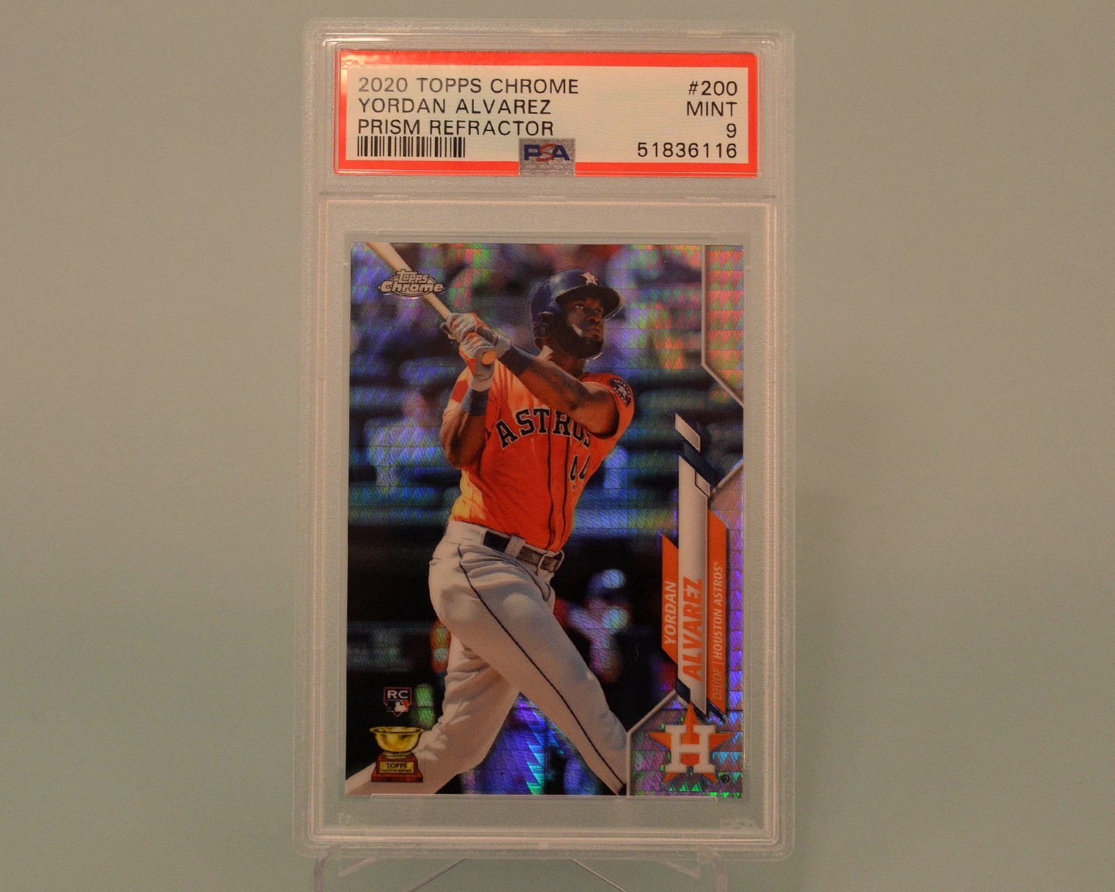 Yordan ALVAREZ 2020 Topps Chrome Rookie Prism Refractor PSA 9