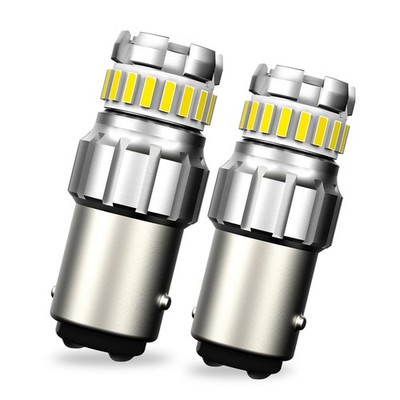 AUTOONE 1157 2057 LED Turn Brake Signal Reverse Parking Light Bulb White CANBUS