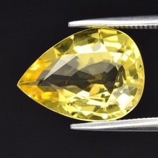 💎 4.01ct 13.5x10mm VS Pear Natural Yellow Scapolite - Tanzania Gemstone
