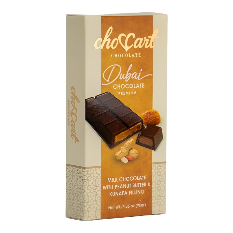 3x Choccart Dubai Chocolate Peanut Butter Bar Bulk Snack Treats New Fresh 335oz 7290₽