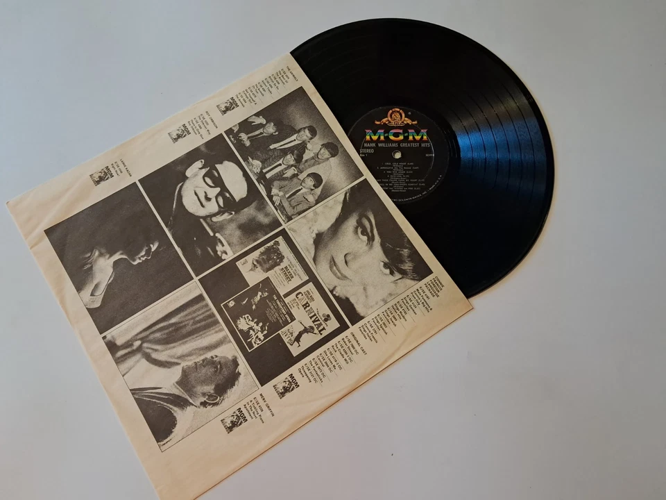 Hank Williams Greatest Hits LP Vinyl Record MGM Records Vintage Country Album Foto 3 de 4