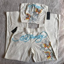 Ed Hardy Top and Pants Set Size L 