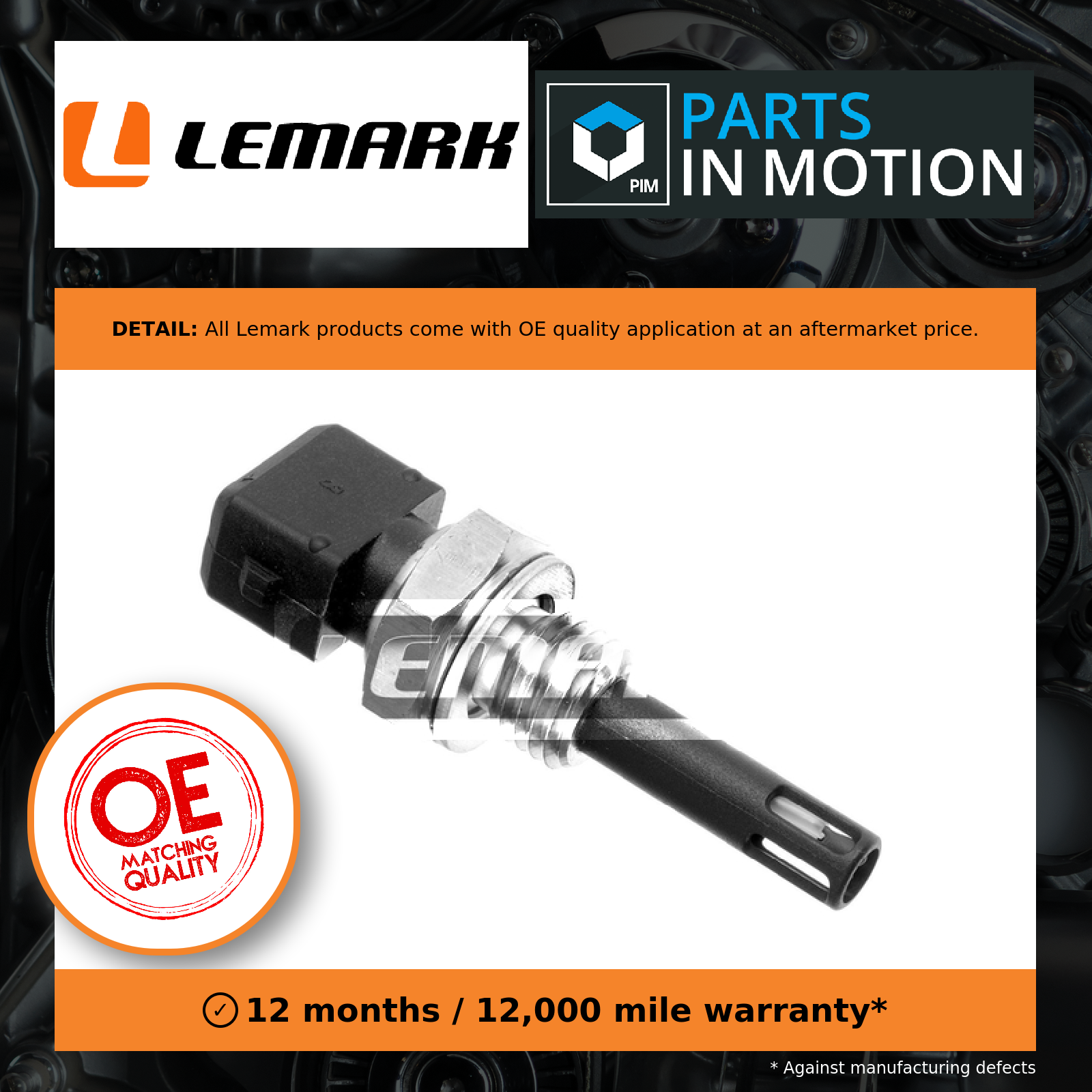 Air Intake Temperature Sensor fits ROVER 75 RJ 2.0D 99 to 05 Sender Lemark New - Image 9