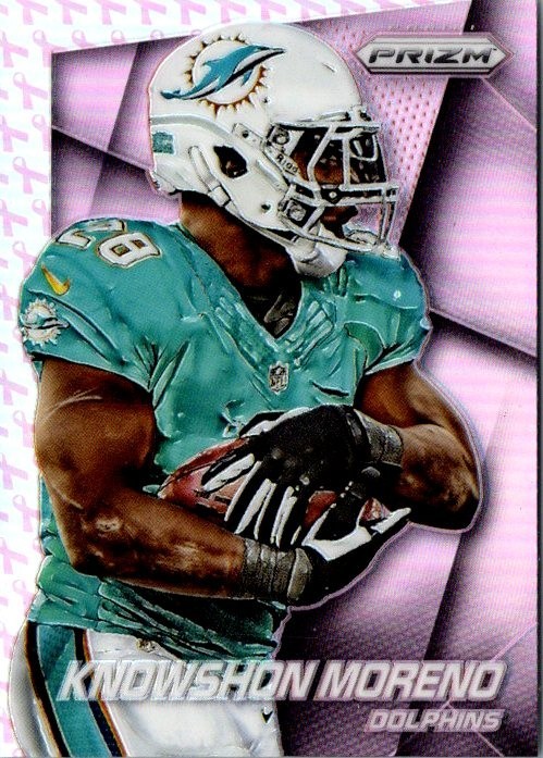 2014 Panini Prizm #145 Knowshon Moreno Pink Breast Cancer Awareness Dolphins BCA
