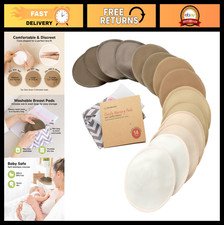 Reusable Organic Nursing Pads - 14 Washable Breastfeeding Pads  Wash Bag, Soft